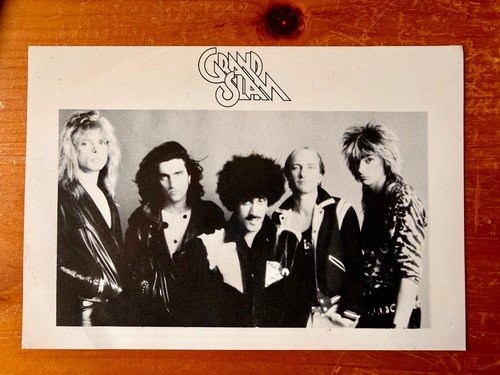 Phil Lynott's Grand Slam - signed postcard
