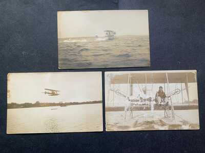 1911 WRIGHT BROTHERS AVIATION AIRPLANE RPPC PHOTO POSTCARDS LOT ! +FLYING LETTER