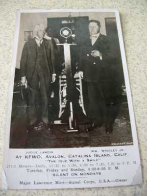 RARE Avalon, CATALINA IS, CA 1926 REAL PHOTO postcard. LANDIS & MOTT & WRIGLEY