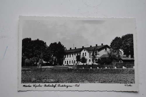 Postcard Niederlipka near Grulich Kraliky station Pardubice Sudeten Silesia Mora