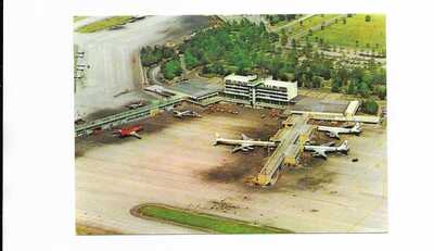 Colombia Bogota Airport Movifoto postcard air view Iberia VARIG Aerolineas Arg +
