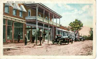 1921 LOUISA VA - RARE - W.E. Burgess - Main Street, North Side, Louisa, Va.