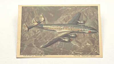 AEROVIAS GUEST S.A. LOCKHEED CONSTELLATION AIRLINE ISSUED POSTCARD 