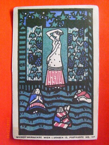 Artist card Otto Kokoschka +++ Wiener Werkstätte no. 117