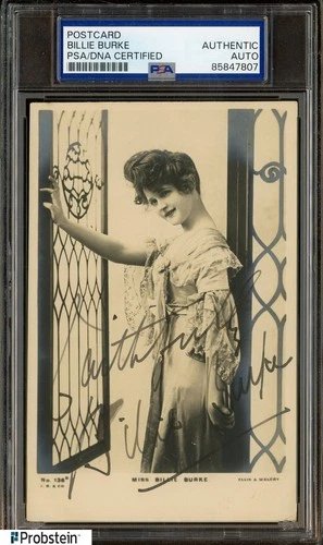 Billie Burke Glinda The Wizard of Oz Signed Postcard PSA/DNA AUTO