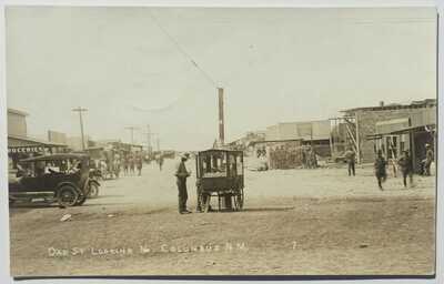 1916 Columbus, New Mexico REAL PHOTO Mexican Border War Soldiers, Popcorn Wagon