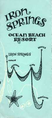 Rare ELTON BENNETT Brochure IRON SPRINGS RESORT Pacific/Copalis Beach Washington