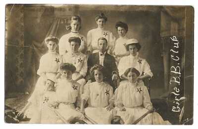 Baseball: Girls Baseball Club (ca. 1908); Real Photo Postcard; Wow!