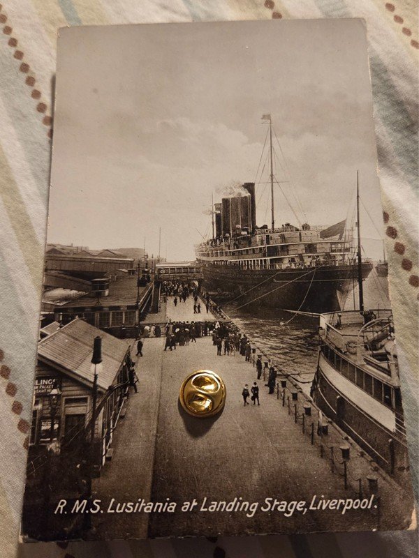 RMS "LUSITANIA". A rare real photograph postcard