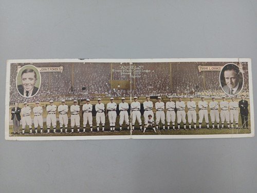 1916 Los Angeles Angels Baseball Panoramic Team Postcard Frank Chance PCL