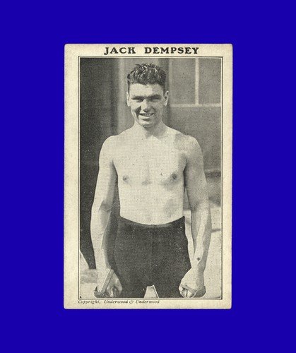 Jack Dempsey SUPER RARE 1920 Underwood & Underwood Vintage Boxing Postcard