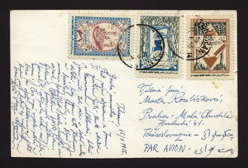 1954 World Forestry Congress Series on Realphoto Postcard to CSR, Camels