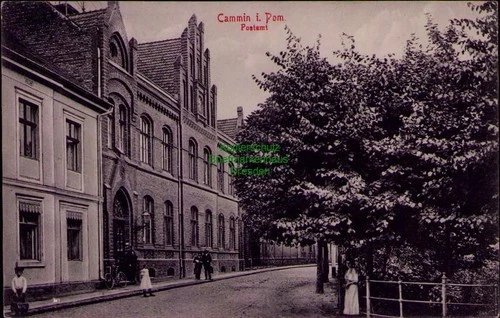 185757 Postcard Cammin I. Pom. 1918 Post Office Kamien Pomorski