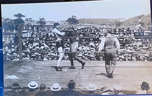 1915 Jack Johnson-Jess Willard Antique Original RPPC Havana