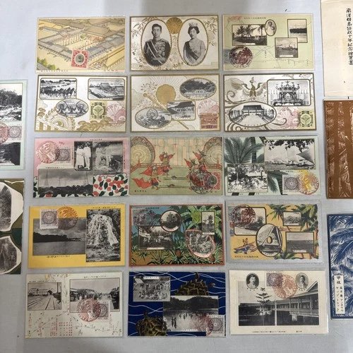 Japanese South Seas Mandate Postcards 1915-1939 Saipan Palau Coronation Lot x22