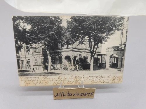 Excellent Postcard 1904 Greetings from Danzig Langfuhr Imperial Post Office