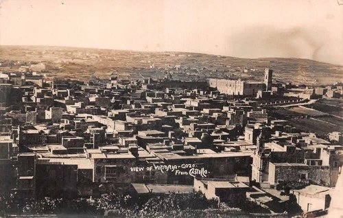 Victoria Gozo Malta Birds Eye View Real Photo Vintage Postcard AA117482