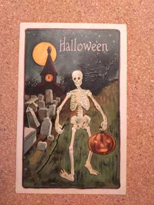 Vintage Halloween  L&E Series 2229 Postcard.