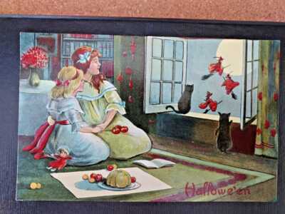 Vintage Halloween Valentine and Sons Postcard