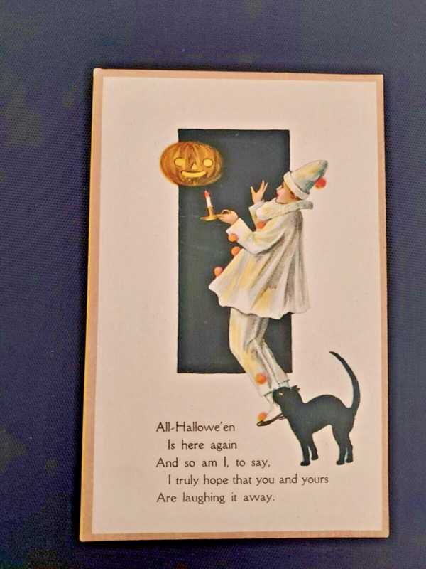 Vintage Halloween C.S. Clark Series 122 Postcard