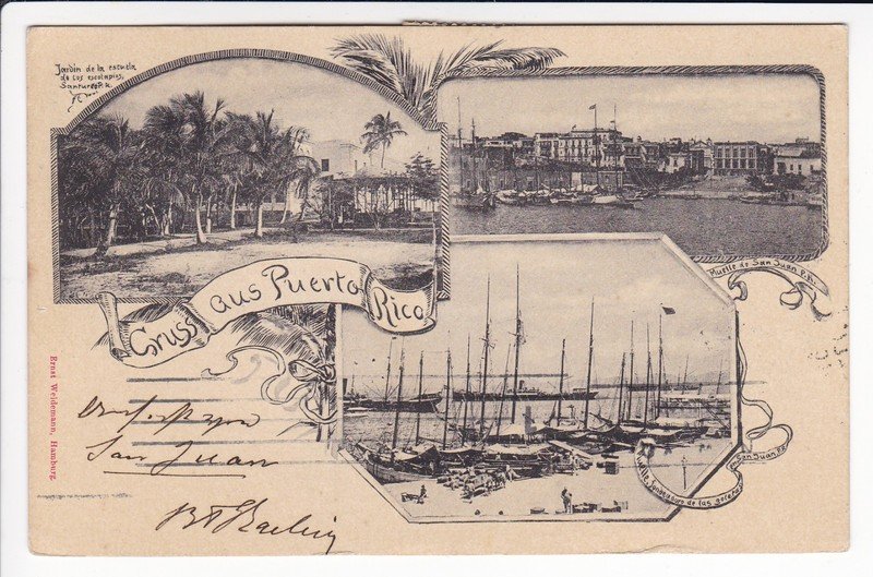 GREETINGS FROM PUERTO RICO , SAN JUAN , STAMP 1899