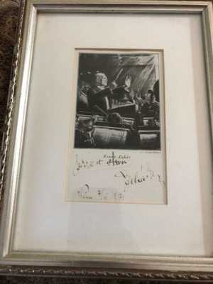 Vintage Franz Lehar Composer Conductor Signed Postcard W/ Quotation