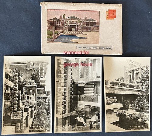 NEW IMPERIAL HOTEL - TOYKO, JAPAN - RPPC + FOLDER - ORIGINAL - CIRCA 1920S