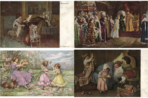 ART PRE-1930, 900 VINTAGE POSTCARDS (L7365)