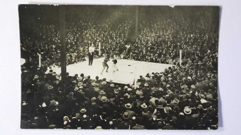 1910s Jack Johnson Fight Photo African American Heavyweight Boxing PostCard RPPC