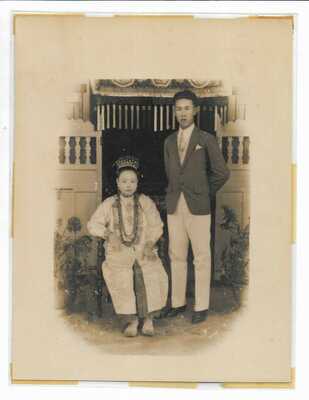 Nonya Straits Chinese Peranakan 1930'S Wedding Penang Singapore Big Real Photo
