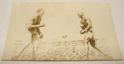1910 Jeffries Johnson Dana Photo Postcard R2 No. 95 Boxing Match 7/4/10 Reno NV