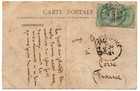 India used Abroad in Muscat - 1907 Muscat Port Postcard to France