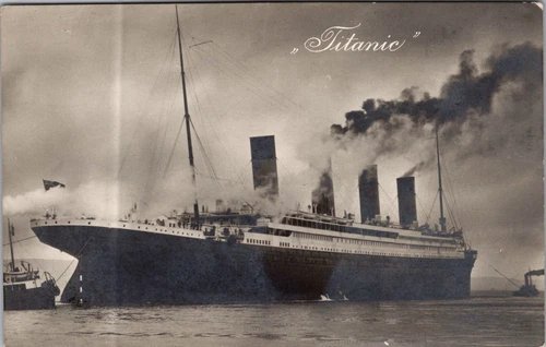 Mint England Transatlantic Ship SS Titanic RPPC Picture Postcard Original