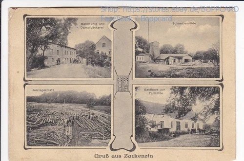 Pomerania, greeting from Zackenzin, Gasthaus zur Talmühle, Ciekocino, ca1910