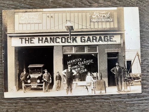 Hancock MD RPPC Real Photo Postcard Ford Garage Sales Service Antique Car