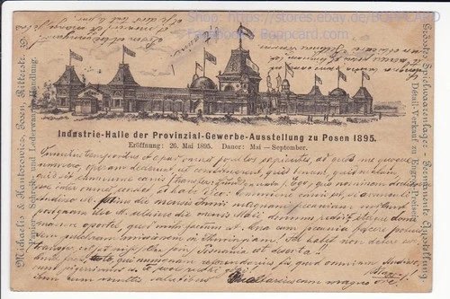 POLAND, EARLY MAP POSES, TRADE EXHIBITION, POZNAN, 1895
